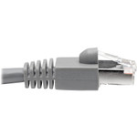 Tripp Lite N262-001-GY Cat6a Snagless Shielded STP Network Patch Cable 10G Certified, PoE, Gray RJ45 M/M 1ft 1'