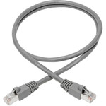 Tripp Lite N262-006-GY Cat6a 10G Snagless Shielded STP Ethernet Cable (RJ45 M/M) PoE Gray 6 ft. (1.83 m)