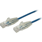 StarTech N6PAT6INBLS 6 in CAT6 Cable - Slim CAT6 Patch Cord - Blue Snagless RJ45 Connectors - Gigabit Ethernet Cable - 28 AWG - LSZH (N6PAT6INBLS)