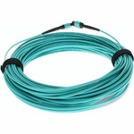 AddOn ADD-MPOMPO-25M5OM4P 25m MPO (Female) to MPO (Female) 12-Strand Aqua OM4 Crossover Fiber OFNP (Plenum-Rated) Patch Cable