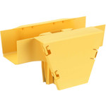 Panduit FRVT4X4LYL FiberRunner Vertical Tee - 90&deg - 4x4 - Yellow