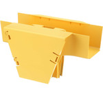 Panduit FRVT4X4LYL FiberRunner Vertical Tee - 90&deg - 4x4 - Yellow