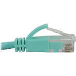 Tripp Lite N261-S02-AQ Cat6a 10G Snagless Molded Slim UTP Ethernet Cable (RJ45 M/M), PoE, Aqua, 2 ft. (0.6 m)