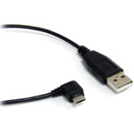 StarTech UUSBHAUB1RA 1 ft Micro USB Cable - A to Right Angle Micro B