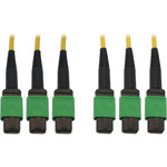 Tripp Lite N392B-61M-3X8AP 40/100G Singlemode 9/125 OS2 Fiber Optic Cable (3x8F MTP/MPO-APC F/F) LSZH Yellow 61 m (200 ft.)