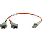 Tripp Lite N458-001-50 0.3M Duplex Multimode Fiber Optic 50/125 Adapter LC/SC M/F 1ft 1' 0.3 Meter