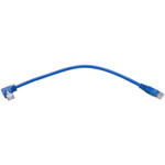 Tripp Lite N204-001-BL-RA Right-Angle Cat6 Gigabit Molded UTP Ethernet Cable (RJ45 Right-Angle M to RJ45 M) Blue 1 ft. (0.31 m)