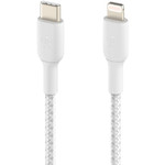 Belkin CAA004BT1MWH Boost↑Charge Braided USB-C to Lightning Cable (1 meter / 3.3 foot, White)