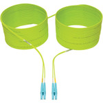 Tripp Lite N820-15M-OM5 100G Duplex Multimode 50/125 OM5 LSZH Fiber Optic Cable (LC/LC) Lime Green 15 m