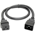 Tripp Lite Power Extension Cord C19 to C20 Heavy-Duty 20A 250V 12 AWG 2 ft. (0.61 m) Black