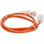 AddOn ADD-7FSLCAT6-OE 7ft RJ-45 (Male) to RJ-45 (Male) Straight Orange Cat6 UTP Copper PVC Patch Cable