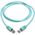 Tripp Lite N262-006-AQ Cat6a 10G Snagless Shielded STP Ethernet Cable (RJ45 M/M) PoE Aqua 6 ft. (1.83 m)