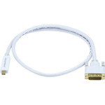 Monoprice 5998 3ft 32AWG Mini DisplayPort to DVI Cable - White