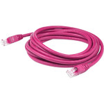 AddOn ADD-7FCAT6-PK 7ft RJ-45 (Male) to RJ-45 (Male) Straight Pink Cat6 UTP PVC Copper Patch Cable