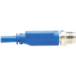 Tripp Lite NM12-602-01M-BL M12 X-Cat6 1G UTP CMR-LP Ethernet Cable (M12 M/RJ45 M) IP68 PoE Blue 1 m (3.3 ft.)