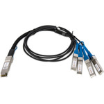 ENET QSFP-4SFP10G-CU3M-ENC Compatible QSFP-4SFP10G-CU3M TAA Compliant Functionally Identical QSFP+ to 4x SFP+ Breakout Direct-Attach Cable Passive 3m