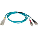 Tripp Lite N818-10M 10M 10Gb Duplex Multimode 50/125 OM3 LSZH Fiber Optic Patch Cable LC/ST Aqua 33' 33ft 10 Meter