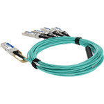 AddOn QSFP-4SFP25G-AOC15M-AO Fiber Optic Network Cable