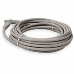AddOn ADD-35FCAT6A-GY 35ft RJ-45 (Male) to RJ-45 (Male) Straight Gray Cat6A UTP PVC Copper Patch Cable