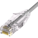 UNC CS6A-03F-GRY Clearfit Slim Cat6A 28AWG Patch Cable, Snagless, Gray, 3ft