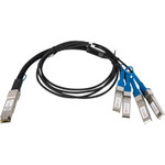 ENET QSFP-4SFP10G-CU1M-ENC Compatible QSFP-4SFP10G-CU1M TAA Compliant Functionally Identical QSFP+ to 4x SFP+ Breakout Direct-Attach Cable Passive 1m