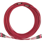 Tripp Lite N858B-30M-3X8MG 40/100/400G Multimode 50/125 OM4 Fiber Optic Cable (3x8F MTP/MPO-PC F/F) LSZH Magenta 30 m (98.4 ft.)