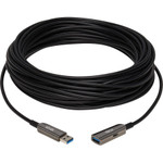 Tripp Lite U330F-30M-G1 USB 3.2 Gen 1 CL3-Rated Fiber Active Optical Cable (AOC) Extension/Repeater A M/F Black 30 m (98 ft.)