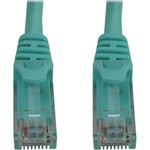 Tripp Lite N261-001-AQ Cat6a 10G Snagless Molded UTP Ethernet Cable (RJ45 M/M), PoE, Aqua, 1 ft. (0.3 m)