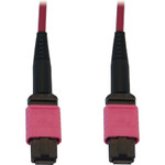 Tripp Lite N845B-15M-12-MG 100G Multimode 50/125 OM4 Fiber Optic Cable (12F MTP/MPO-PC F/F), LSZH, Magenta, 15 m (49.2 ft.)