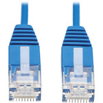 Tripp Lite N261-UR01-BL Cat6a 10G Certified Molded Ultra-Slim UTP Ethernet Cable (RJ45 M/M), Blue, 1 ft.