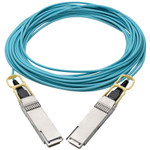 Tripp Lite N28H-10M-AQ QSFP28 to QSFP28 Active Optical Cable - 100GbE, AOC, M/M, Aqua, 10 m (32.8 ft.)