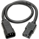 Tripp Lite Heavy-Duty PDU Power Cord C13 to C14 15A 250V 14 AWG 2 ft. (0.61 m) Black