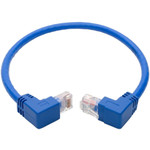 Tripp Lite N204-001-BL-UD Up/Down-Angle Cat6 Gigabit Molded UTP Ethernet Cable (RJ45 Up-Angle M to RJ45 Down-Angle M) Blue 1 ft. (0.31 m)