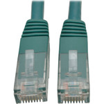 Tripp Lite N200-002-GN Cat6 Gigabit Molded (UTP) Ethernet Cable (RJ45 M/M) PoE Green 2 ft. (0.61 m)
