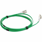 AddOn ADD-LC-LC-2M6MMF-GN 2m LC (Male) to LC (Male) Straight Green OM1 Duplex Fiber OFNR (Riser-Rated) Patch Cable