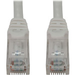 Tripp Lite N261-100-WH Cat6a 10G Snagless Molded UTP Ethernet Cable (RJ45 M/M), PoE, White, 100 ft. (30.5 m)