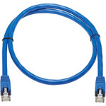 Tripp Lite N261P-003-BL Cat6a 10G Snagless F/UTP Ethernet Cable (RJ45 M/M) PoE CMR-LP Blue 3 ft. (0.91 m)