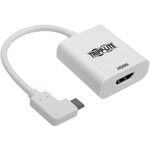 Tripp Lite U444-06N-HD4KRA USB-C to HDMI Adapter (M/F) 4K 60 Hz HDCP 2.2 Right-Angle USB-C White