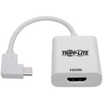 Tripp Lite U444-06N-HD4KRA USB-C to HDMI Adapter (M/F) 4K 60 Hz HDCP 2.2 Right-Angle USB-C White