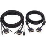 Tripp Lite P784-006-DV Dual DVI KVM Cable Kit DVI USB 3.5 mm Audio (3xM/3xM) + DVI (M/M) 6 ft. (1.83 m)
