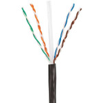 Panduit PUO6C04BL-CEG PanNet Copper Cable, Cat 6, 23 AWG, U/UTP, Outdoor, Black
