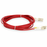 AddOn ADD-LC-LC-1F5OM3-RD 1ft LC (Male) to LC (Male) Red OM3 Duplex OFNR (Riser-Rated) Fiber Patch Cable