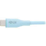 Tripp Lite U038AB-006-S-LB Safe-IT USB-A to USB-C Antibacterial Cable, USB 2.0, Ultra Flexible (M/M), Light Blue, 6 ft. (1.8 m)