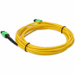 AddOn ADD-MPOMPO-3M9SMS 3m MPO (Female) to MPO (Female) 12-Strand Yellow OS2 Straight Fiber OFNR (Riser-Rated) Patch Cable