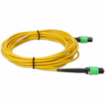 AddOn ADD-MPOMPO-3M9SMS 3m MPO (Female) to MPO (Female) 12-Strand Yellow OS2 Straight Fiber OFNR (Riser-Rated) Patch Cable