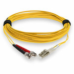 AddOn ADD-ST-LC-3M5OM4-YW 3m LC (Male) to ST (Male) Yellow OM4 Duplex Fiber OFNR (Riser-Rated) Patch Cable