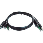 Black Box SKVMCBL-DP-06TAA Secure KVM Cable - Each end (1) USB, (1) or (2) DisplayPort, (1) 3.5mm Audio