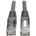 Tripp Lite N201-100-GY-P Cat6 Gigabit Snagless Molded Plenum-Rated (UTP) Ethernet Cable (RJ45 M/M) PoE Gray 100 ft. (30.5 m)
