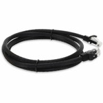 AddOn ADD-1FCAT6A-BK 1ft RJ-45 (Male) to RJ-45 (Male) Straight Black Cat6A UTP PVC Copper Patch Cable