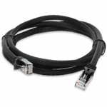 AddOn ADD-1FCAT6A-BK 1ft RJ-45 (Male) to RJ-45 (Male) Straight Black Cat6A UTP PVC Copper Patch Cable